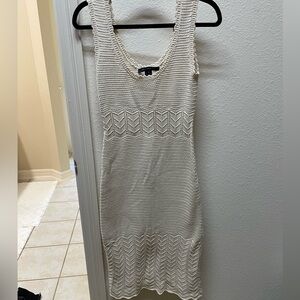 French Connection Cream Knit Tank Dress